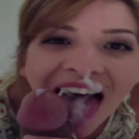 Cum Swallow by beautiful Babe